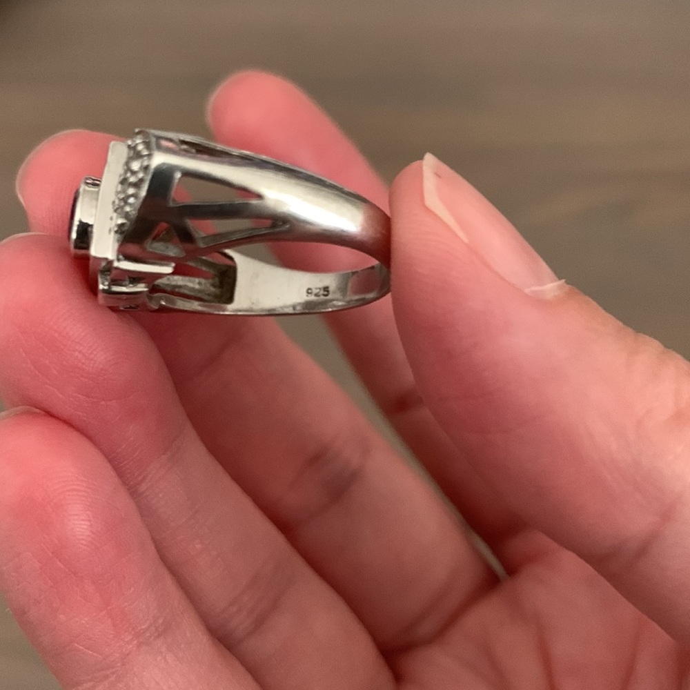 Vintage Ruby/White Sapphire Ring - image 7